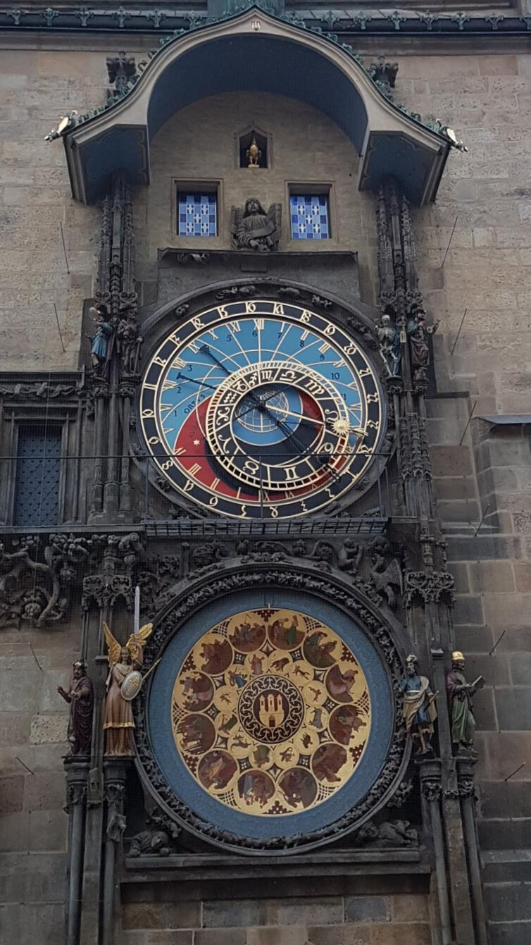 Astronomical Clock, the clock puts on a small mechanical show, it’s a fun moment to catch! 