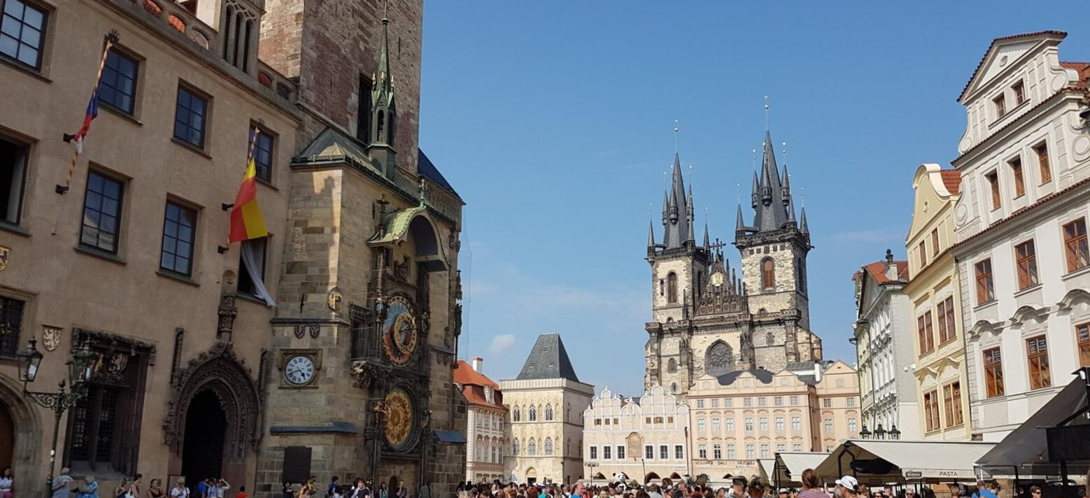 center of the city, at the Old Town Square, and just take a moment to be amazed by the architecture around you
