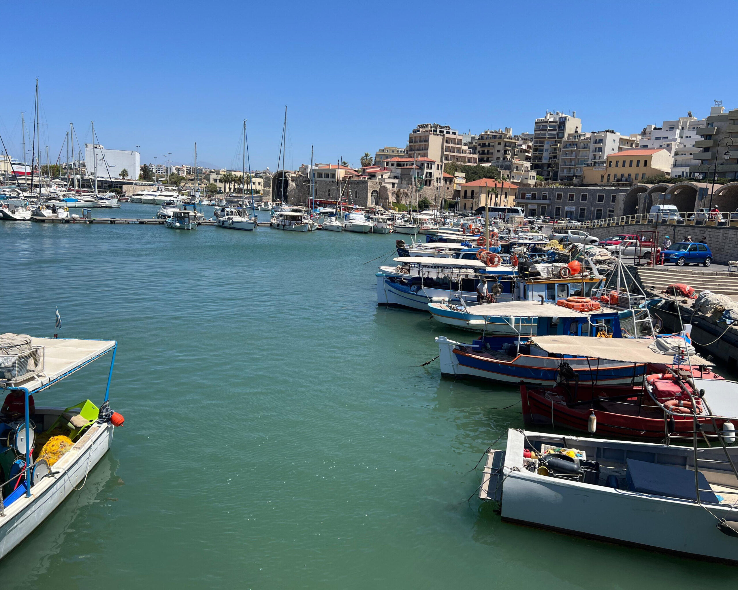 along the port of Heraklion, you’ll find the Venetian Fortress of Koules that you can visit.