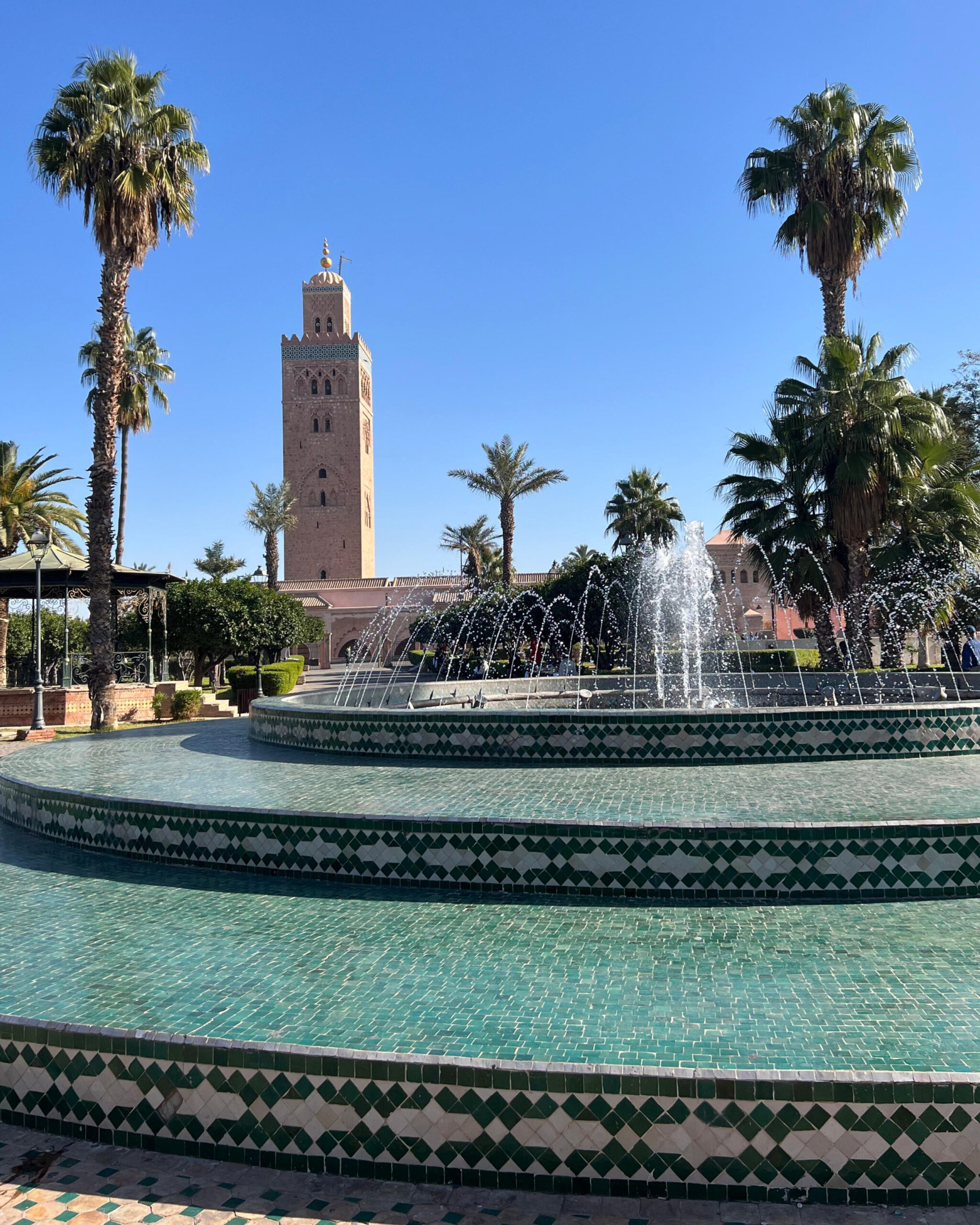 Koutoubia Mosque, a 12th-century Mosque and the largest one in Marrakech