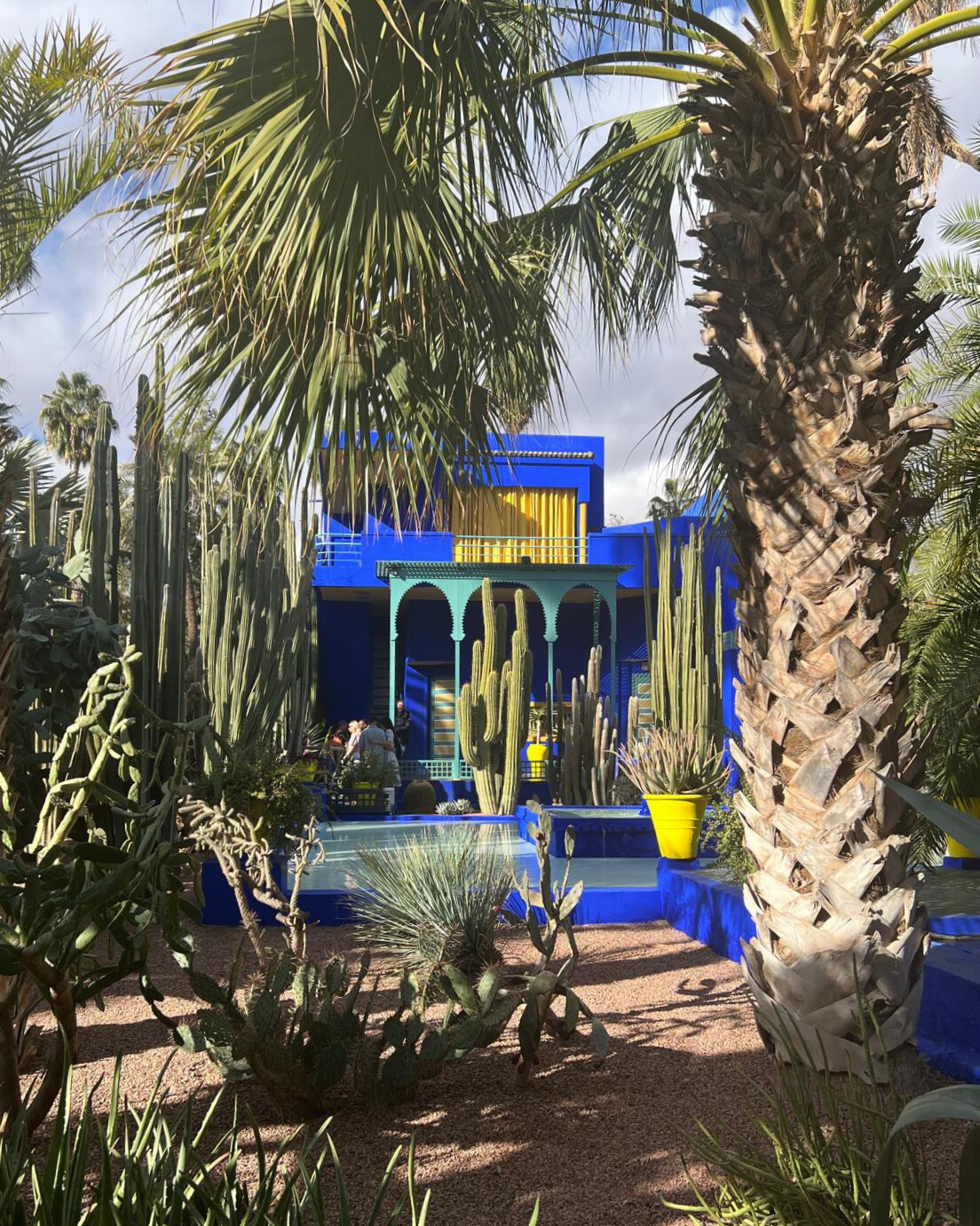 It was created by French painter Jacques Majorelle and later restored by Yves Saint Laurent. Jardin Majorelle is famous for its remarkable cobalt blue color